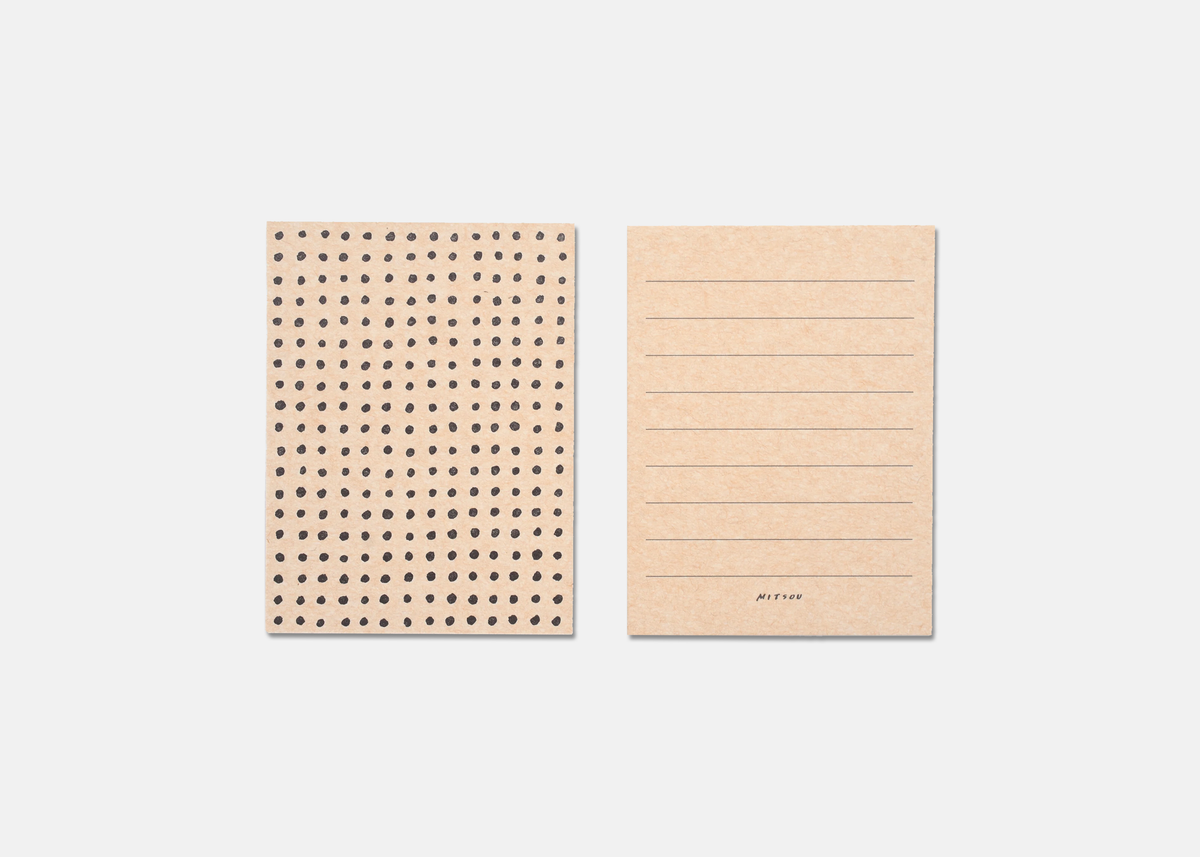 Letterpress Card Set of 20 | Black Dot