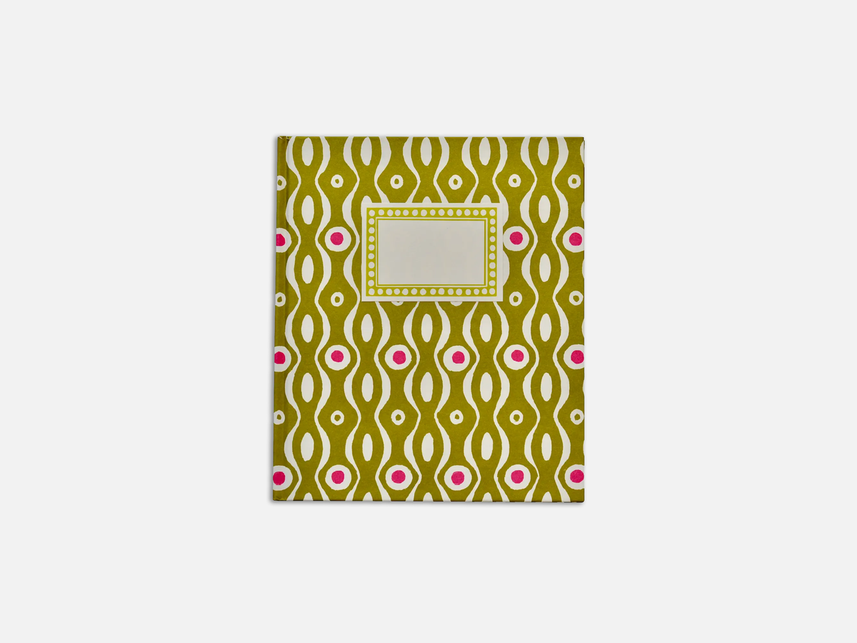 Large Hardback Notebook | Persephone Olive and Pink