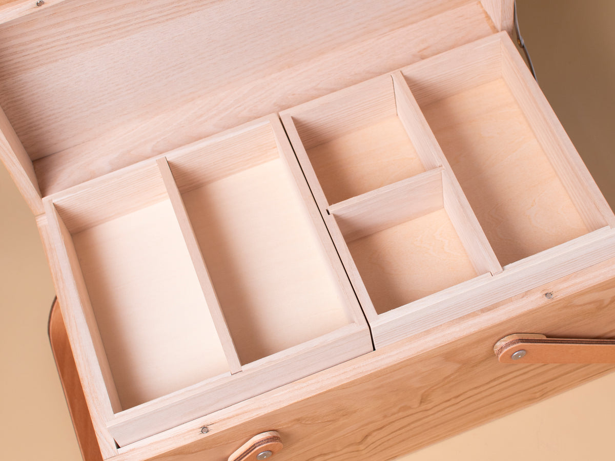 Chestnut Wooden Sewing Box